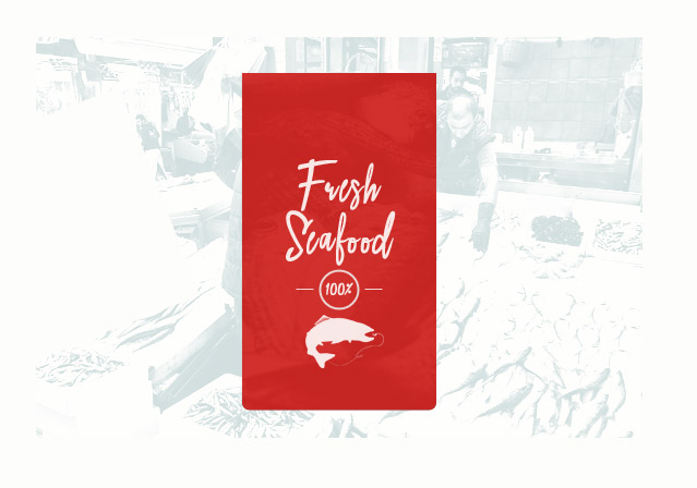 Fresh Seafood Market Label Design