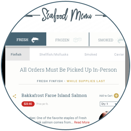 Seafood Market Brand Identity App Design Seafood Menu Image
